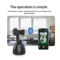 Nouveau style Support de téléphone rotatif à 360 degrés avec fonction de suivi automatique et de reconnaissance faciale pour iPhone, Xiaomi, Huawei