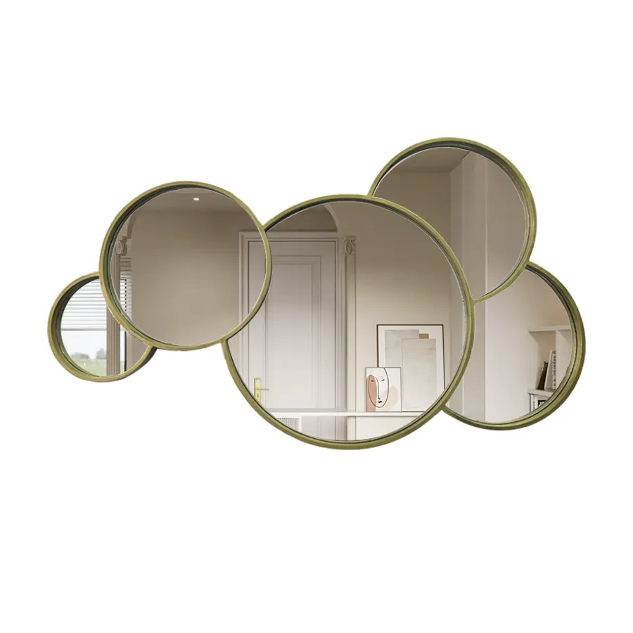 110x62cm Mickey Mirror Light Luxury Retro Creative Art Modeling Wall Hanging Decorative Bathroom Mirror