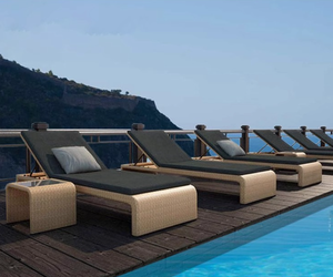 <span class=keywords><strong>Chaise</strong></span> <span class=keywords><strong>longue</strong></span> d'extérieur pliable en rotin PE tressé, design nordique moderne, avec coussins, pour plage, jardin, <span class=keywords><strong>piscine</strong></span> - Product Image 1