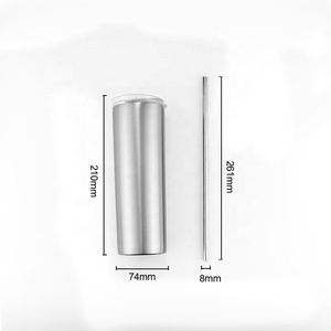 Bottiglie d'Acqua Vuote da 600ml all'Ingrosso, Tumbler in Acciaio Inox con Cannuccia da 20oz per Sublimazione - Product Image 3