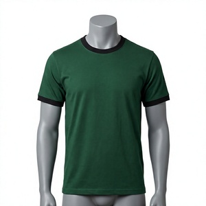 Camiseta de algodón al por mayor con cuello redondo, personalizada, lisa, de manga corta, informal, suministro de fábrica, precio bajo - Product Image 1