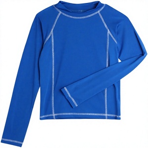 Camiseta Deportiva de Manga Larga para Niños, Protección UV, Compresión, Transpirable, Ecológica, de Secado Rápido, Color Azul - Product Image 1