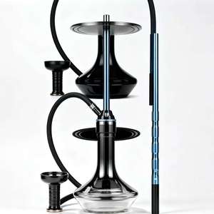 Chicha moderne en verre noir et or, ensemble complet avec tuyau - Product Image 5