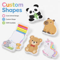 Fabricant de notes autocollantes en forme de dessins animés pour enfants, papeterie personnalisée, notes autocollantes amovibles, cadeau scolaire