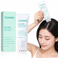 Serum Kulit Kepala Cica PDRN dengan Aplikator Kuas Terintegrasi, Menghidrasi dengan Eksosom, Tidak Berminyak, Menenangkan Perawatan Kulit Kepala, Memperkuat Akar Rambut
