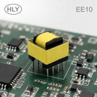 Transformateur haute fréquence EE10 à noyau en ferrite, vertical, 4+4 broches, pour alimentation à découpage SMPS (flyback)