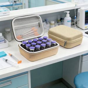 Durable EVA Protective <b>Box</b> 15 Compartments Holds 10ml Bottles Compact Storage Organizer for <b>Small</b> Liquids Toiletries - Product Image 1