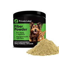 Poudre de fibres de citrouille pour chiens avec Psyllium Husk, favorisant la santé des graisses et du système digestif, soutien OEM