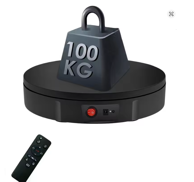 30cm Heavy-Duty 100kg Electric Rotating Display Stand With Remote, Live Sales/Photography Turntable