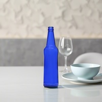 Bouteilles en verre de luxe LANDY de 500 ml à base épaisse, sérigraphiées avec logo personnalisé, pour spiritueux, vodka, tequila, avec bouchon couronne - Vente en gros