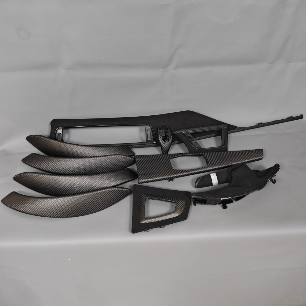 10pcs Carbon Fiber Center Console Dashboard Interior Trim Kit Set (BMW Fitment), photo 4