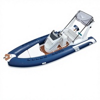 Bateau pneumatique Ocean Blue Norway Fashion Rib600 CE RHIB 20 pieds en fibre de verre Rib 600 à vendre