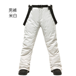 Pantalones de Snowboard y Esquí Doble para Hombre y <span class=keywords><strong>Mujer</strong></span>, Impermeables y Cálidos, Overoles Gruesos, Pantalones de Nieve - Product Image 4