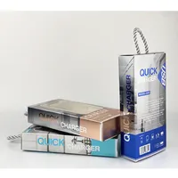Groothandel Folding BoxD22 Cyaan Luxe Cardpaper Dozen Met Blister En Haken Voor Quick Charger Verpakking Ondersteuning Kleine Bestelling