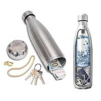 Bouteille d'eau de sécurité moderne avec compartiment secret - Boîte de dissimulation pour argent de camping