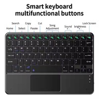 Taşınabilir şarj edilebilir kablosuz klavye Touchpad BT 5.0 uyumlu 10 inç tabletler iPad 10.9 akıllı telefonlar USB arayüzü yeni
