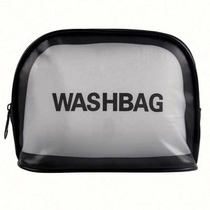 Customized Logo Waterproof PVC Cosmetic Bags Frosted Clear Plastic <b>Toiletry</b> <b>Storage</b> Bags - Product Image 4