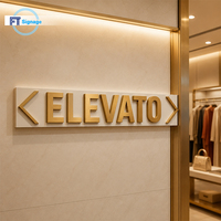 Signalétique en métal bronze gravée, logo en relief 3D personnalisé, plaque en laiton et acier inoxydable pour immeuble de bureaux