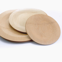 Assiettes jetables en bambou robustes, écologiques et biodégradables pour les plats à emporter, les mariages, les fêtes et la restauration