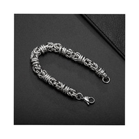Bracelet lourd en acier inoxydable, chaîne de dragon, pour homme, vintage, punk rock, motard, hip hop, bijoux plaqué or, lien tissé, cadeau
