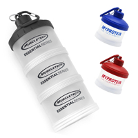 Porte-clés entonnoir à protéines portable avec logo personnalisé, conteneur de stockage de suppléments en plastique à 3 couches sans BPA