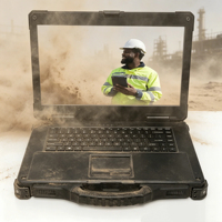 Nouvel ordinateur portable robuste à grand écran de 15,6 pouces, stockage SSD Intel, deux batteries remplaçables à chaud, écran 4K UHD, conçu pour une utilisation industrielle 24h/24 et 7j/7