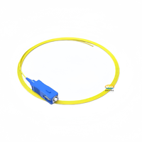 Kabel Patch Fiber Optik Singlemode Simplex 0.9mm G657A Warna Kuning, Harga Pabrik SC LC FC ST Pigtail PC UPC APC, 1M