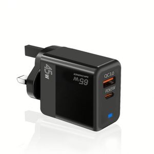 Universal 65W <b>USB</b> Port 45W Fast Wall <b>Socket</b> <b>With</b> UK EU US Plug QC3.0 PD20W Type C Wall Charger - Product Image 6