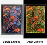 27*40 Luminosité Réglable Aluminium Cadre Photo Éclairage Affiche Affichage Publicité Rétro-Éclairé Led Lumineux Snap Cadre Signe