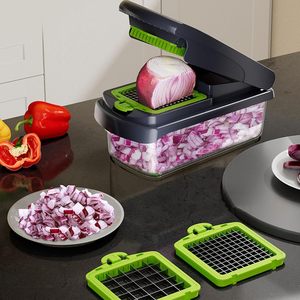 Hot Sale 15 in 1 Manual Multifunctional <b>Vegetable</b> Cutter Food Dicer Onion Veggie <b>Chopper</b> Mandoline Kitchen Fruits Slicer Grater - Product Image 1
