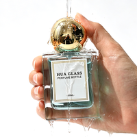 Bouteille de parfum de luxe vide en verre de 50 ml avec bouchon à bille, OEM ODM, haute qualité