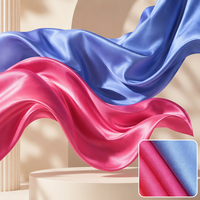 Tissu en satin imitation soie ultra-doux, uni, en polyester, pour la literie, les taies d'oreiller et les rideaux