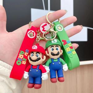 Nouveau dessin animé Mario <span class=keywords><strong>Luigi</strong></span> Yoshi porte-clés 3D poupée pendentif clé de voiture Anti-perte accessoires porte-clés promotionnel enfants cadeaux porte-clés - Product Image 3