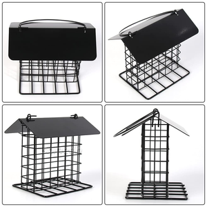 Mangiatoia per uccelli selvatici sospesa all'aperto a prova di scoiattolo a prova di scoiattolo singolo esterno appeso sugna singola torta mangiatoia per uccelli - Product Image 5