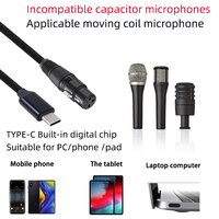 Adaptateur de téléphone pour ordinateur USB-C type-c mâle vers 3P XLR femelle câble de convertisseur de micro Audio Microphone
