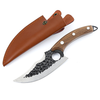 Couteau Viking avec étui, en acier à haute teneur en carbone, forgé par un chef, couteau à désosser, couteau à viande multi-usage, couteau de boucher, pour le camping en plein air et le barbecue
