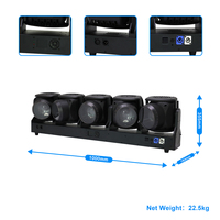 Barre de lumière mobile à 5 têtes 120W Tornado, 5x120W LED Halo Chasing Beam, pour scène, DJ et discothèque
