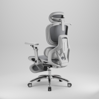 Chaise de bureau ergonomique Anji avec logo personnalisé, accoudoirs réglables, confort ergonomique, maille, chaise de jeu avec repose-pieds