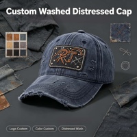 Casquette de baseball délavée et vieillie OEM ODM, avec logo personnalisé brodé, style vintage, ajustable, vente en gros, chapeau de sport