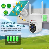 Système de sécurité de détection humaine 4MP : 16 caméras solaires PTZ + moniteur NVR sans fil avec audio bidirectionnel