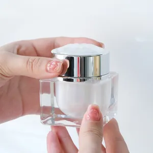 Ưa thích vuông 15ml 30ml 50ml 100ml 120ml Acrylic Kem chăm sóc da, chăm sóc da kem Nhựa chăm sóc cá nhân