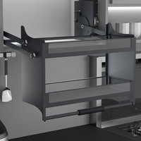 Design moderno Pull Down Shelf Elevador Basket Organizer Storage Rack Fácil instalação em armários de cozinha Acessórios