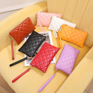 กระเป๋าคลัทช์หนัง PU สำหรับผู้หญิงกระเป๋าใส่โทรศัพท์มีสายคล้องมือสำหรับผู้หญิงกระเป๋าสตางค์แบบยาว - Product Image 1