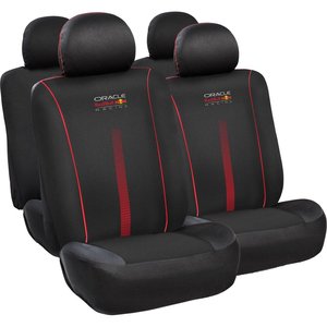 Set coprisedili 10 pz Powerbar nero/rosso - Product Image 1