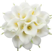 Fleur artificielle Calla Lily en PU effet naturel, tige de 350 mm, pour bouquet de mariage, centre de table pour événements et maison, vente en gros