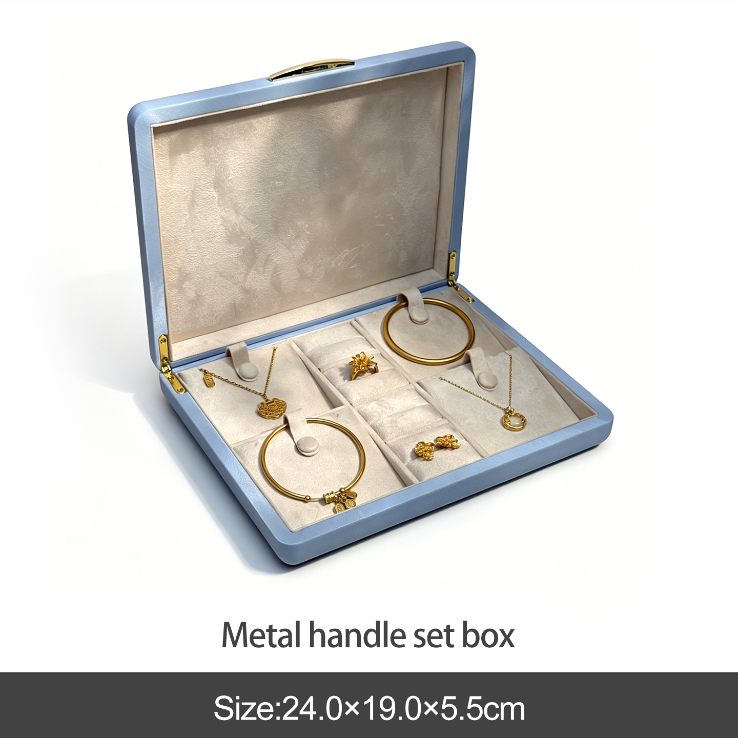 Blue metal handle set box