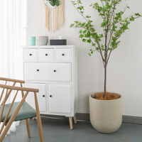 Pots à fleurs en ciment légers et écologiques de style cylindrique nordique pour une utilisation en intérieur/extérieur à la maison