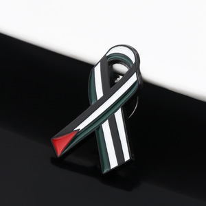 Bros Pin Hati Perdamaian Palestina dari Paduan Seng, Lencana Kerah Cinta Perdamaian, Teknik Tetesan Minyak, Tanpa Lapisan - Product Image 2