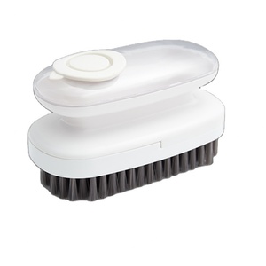 New Arrival Fashion Design Iron Shape Household Used PP <b>Clothes</b> Washing Cleaning Brushes with Long Handle Box Packed - Product Image 2