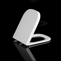 Fabricant chinois de sièges de toilette, fournisseur en gros, couvercle de toilette à dégagement rapide de forme carrée, style Roca